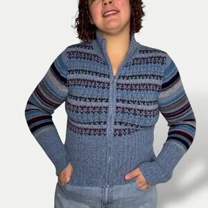 Vintage y2k Reference Point Zip up sweater size Large